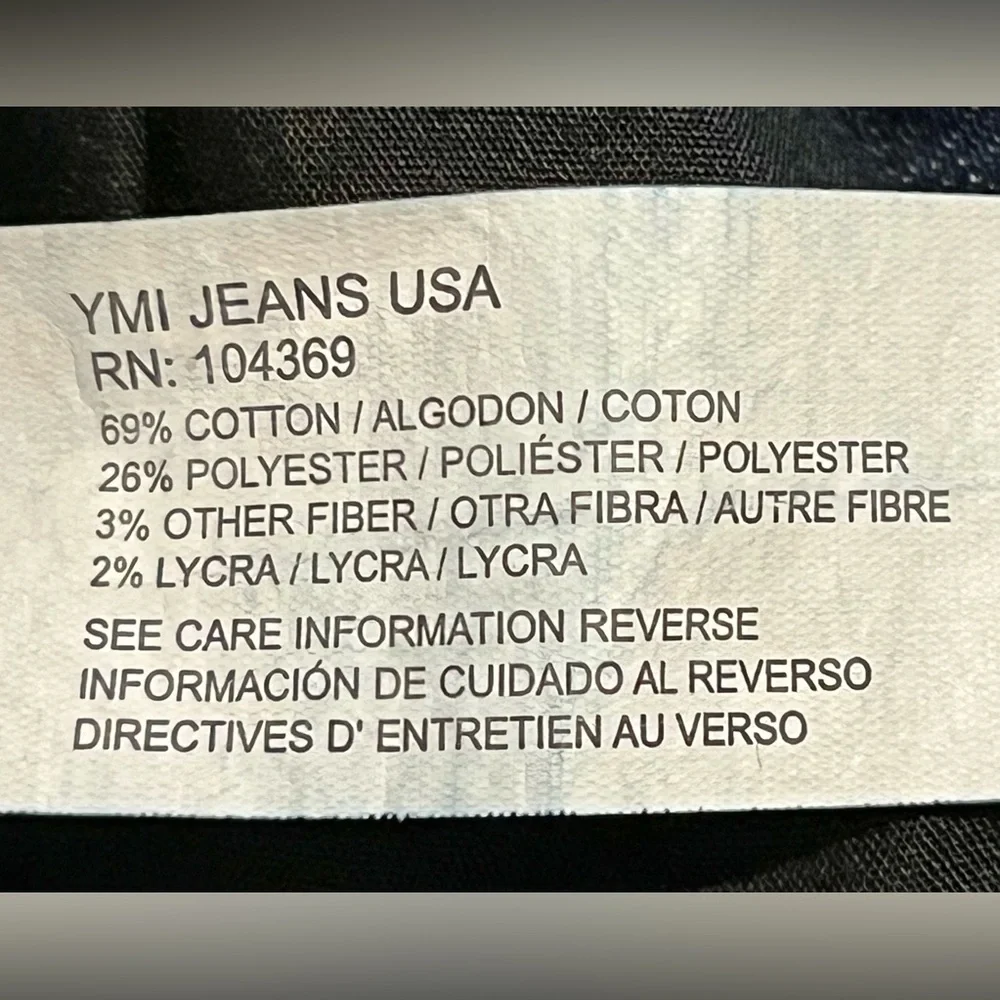 YMI WannaBettaFit Girls Distressed Jeans Size 8 Frayed Hem Stretch
